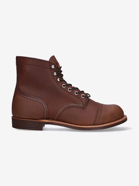 Kožne cipele Red Wing Iron Ranger za muškarce smeđa crvena