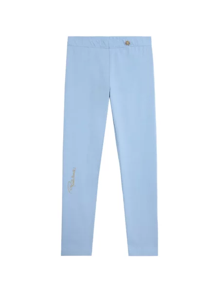 Legginsy dziecięce Roberto Cavalli niebieskie