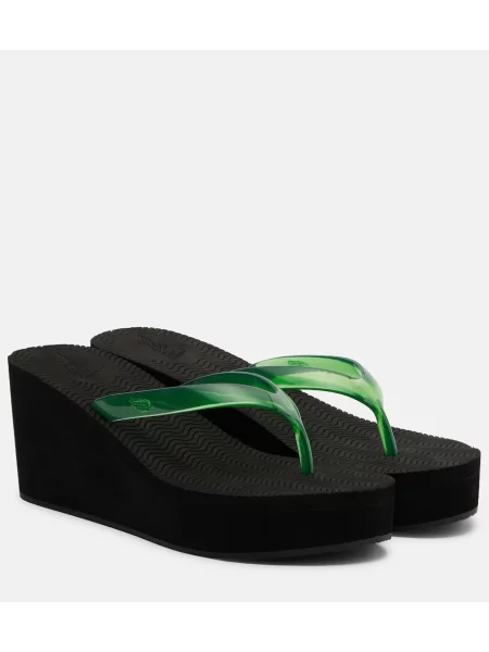 Chiloți tanga Ancient Greek Sandals cu platformă negru