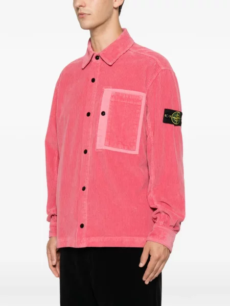 Πουκάμισο Stone Island κοτλέ πέτρες ροζ