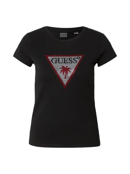 Guess Majica Slim Fit črna