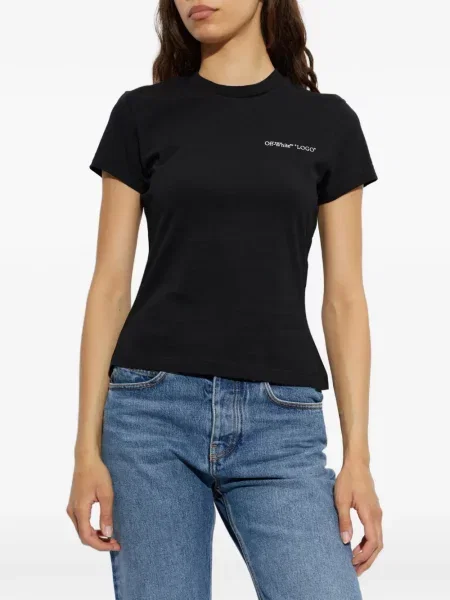 Tricou Off-white cu broderie alb