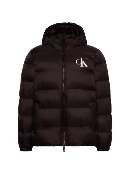 Geacă cu puf Calvin Klein cu imagine negru