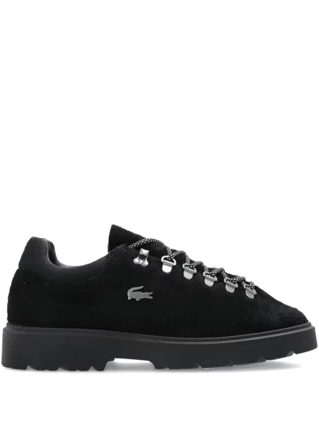 Sneakerși Lacoste cu șireturi din dantelă negru