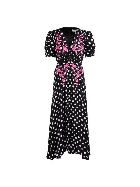 Jedwabna długa sukienka maxi Saloni garniturowa