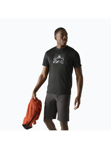 Мъжка тениска за трекинг REGATTA Fingal black черно