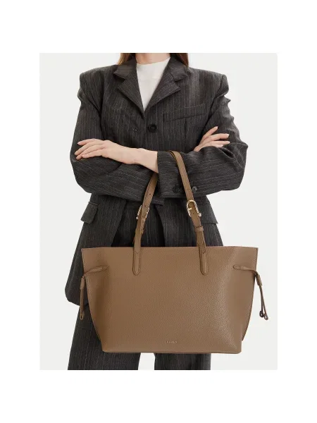 Geantă de mână Furla din piele bej