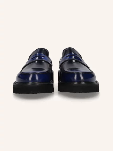 Henry Stevens Loafersy Haywood Pl blau granatowe