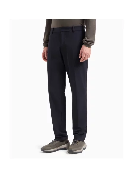 Hlače Emporio Armani modra