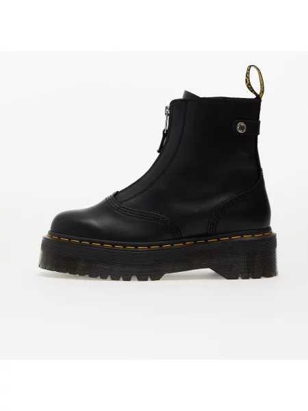 Botki Dr. Martens skórzane na platformie czarne