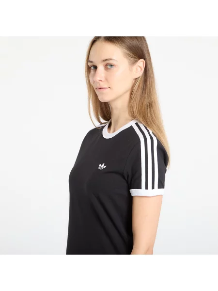 Pruhované šaty Adidas Originals čierna