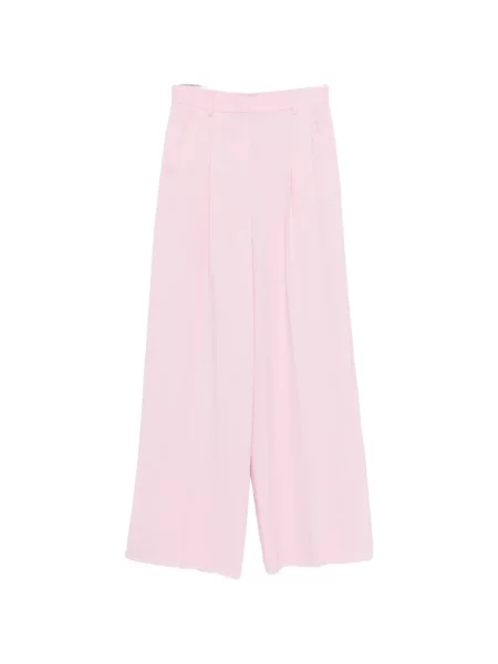 Pantaloni Marella plisate roz