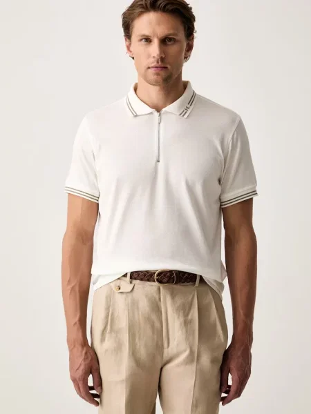 Tricou polo Karl Lagerfeld bej