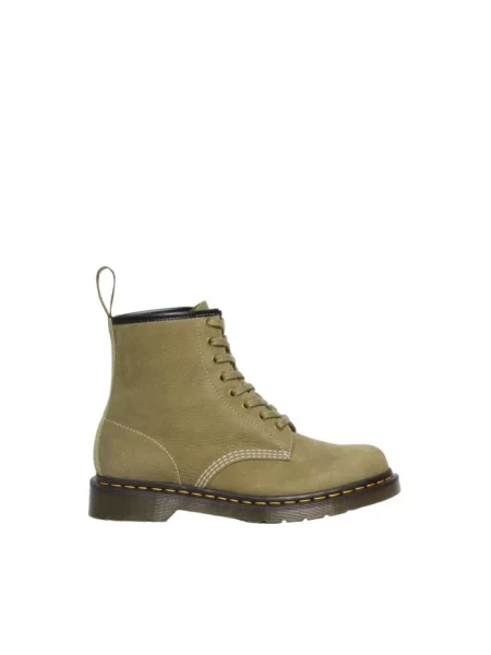 Botki Dr. Martens zamszowe zielone