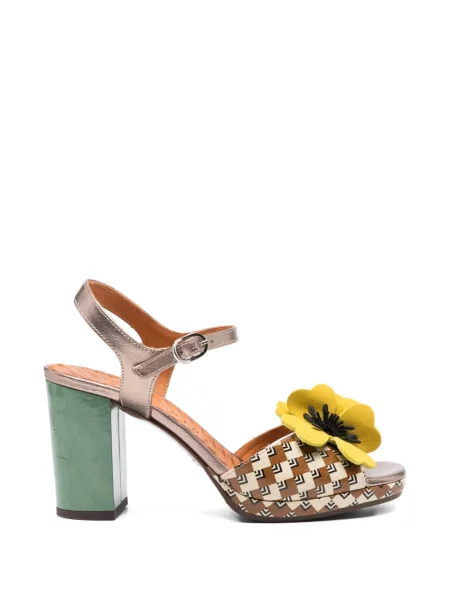 Pantofi cu toc Chie Mihara din piele cu model floral
