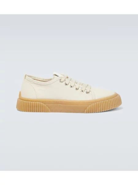 Superge Ami Paris z vezalkami s čipko bež