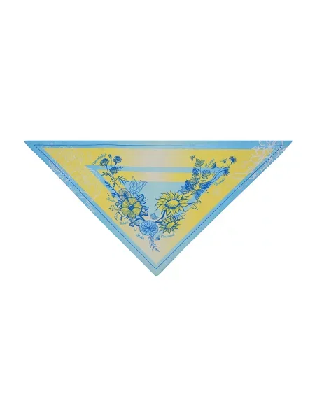 MyScarf Basic Хустка Синьо-жовтий Шовк жовта