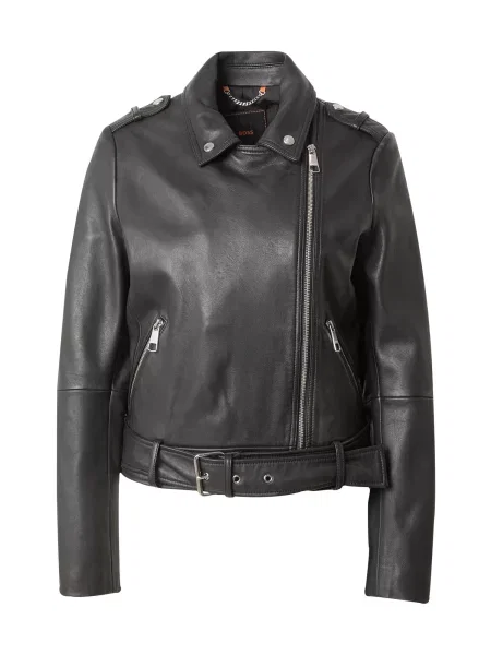 BOSS Geacă de piele C_Sameli negru