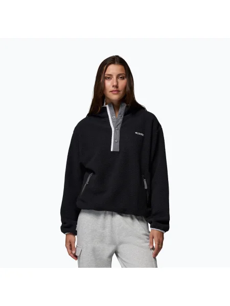 Bluză fleece pentru femei Columbia Helvetia II Hoodie black negru