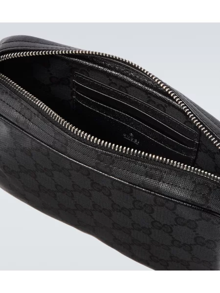 Platno crossbody torba Gucci črna