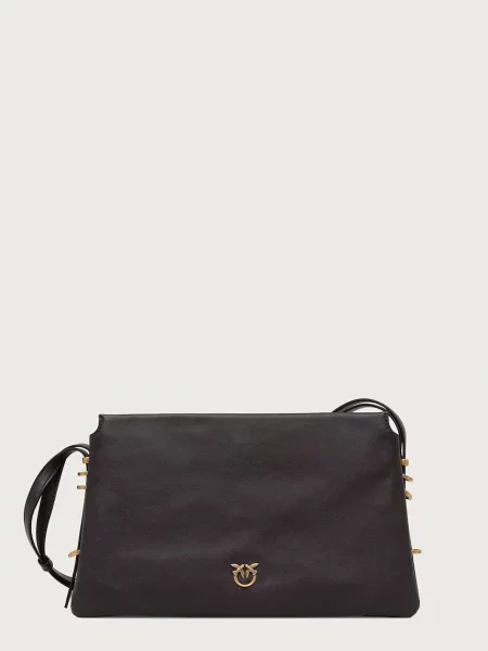 Pinko geantă crossbody pentru femei din piele maro