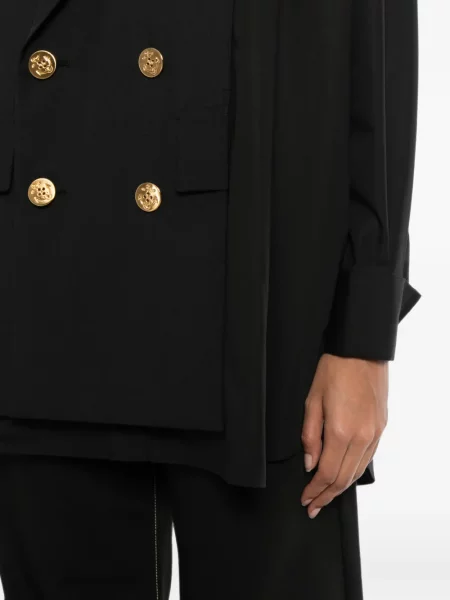 Top Sacai cu două rânduri de nasturi negru