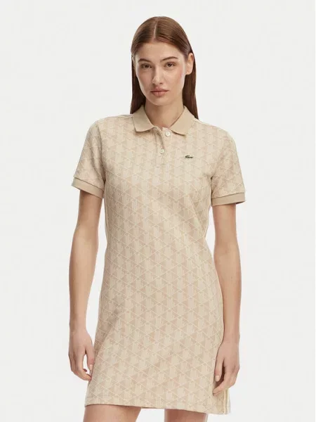 Lacoste Sukienka codzienna jasny beżowy