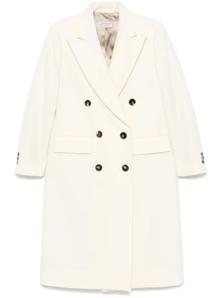 Palton Alberto Biani de lână alb
