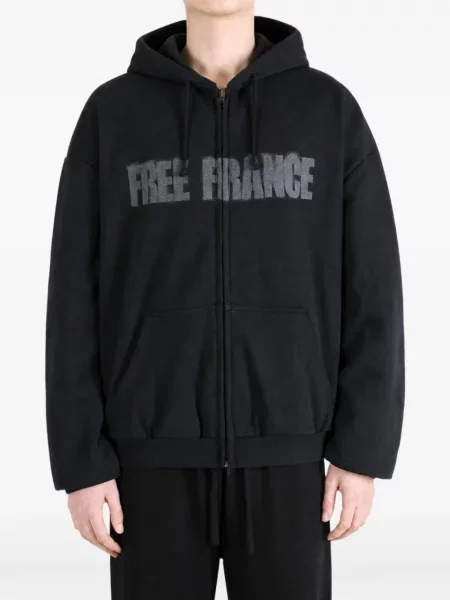 Hanorac cu glugă Vetements cu imagine negru