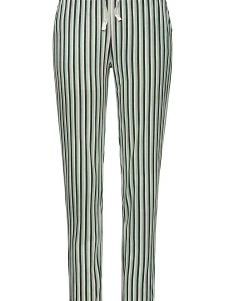 S.Oliver Pantaloni de pijama verde deschis / verde închis alb