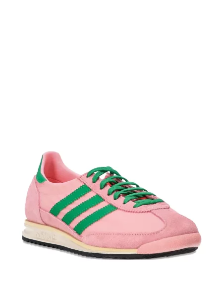 Ριγέ sneakers Adidas Originals σουέντ ροζ