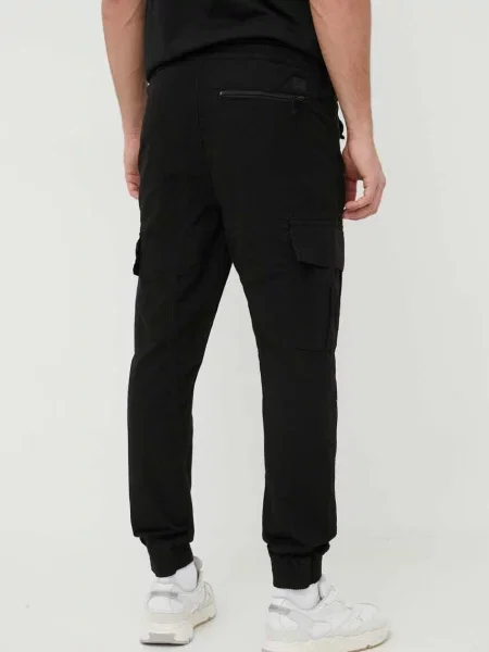 ALPHA INDUSTRIES Cargo nadrágok Ripstop' fekete
