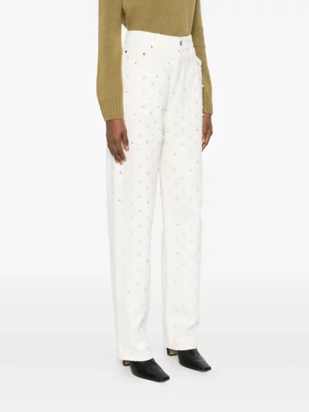 Pantaloni Golden Goose alb