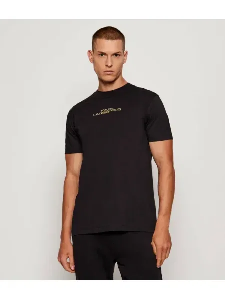 Karl Lagerfeld Tricou auriu negru