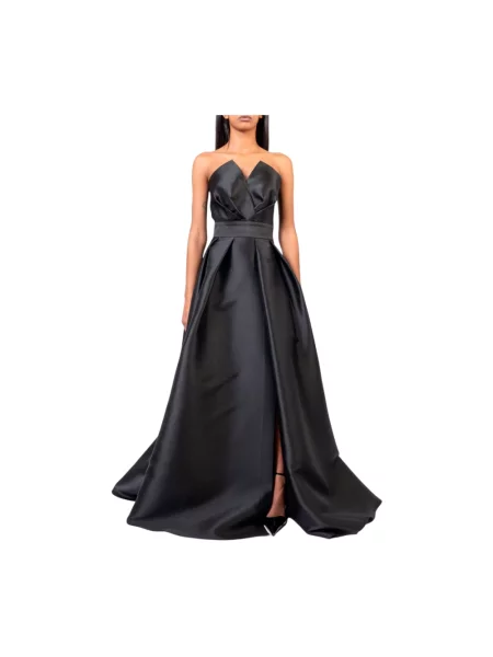 Długa sukienka maxi Doris S elegancka czarna