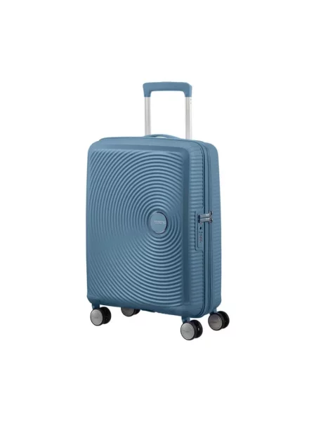 Lniana walizka American Tourister czarna