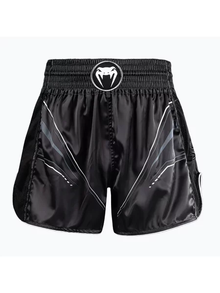 Pantaloni scurți de antrenament pentru bărbați Venum Streamline Muay Thai black/white alb