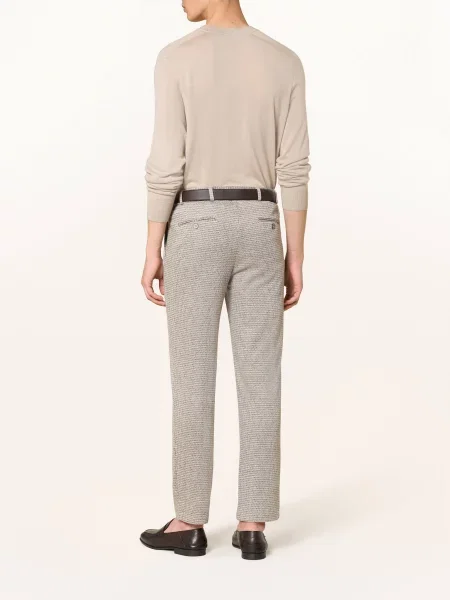 Paul Oblekové Kalhoty Regular Fit Z Žerzejového Materiálu taupe