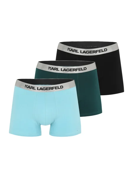 Pánske boxerky KARL LAGERFELD Elastic Trunk 3 páry dark sea/black/blue čierna