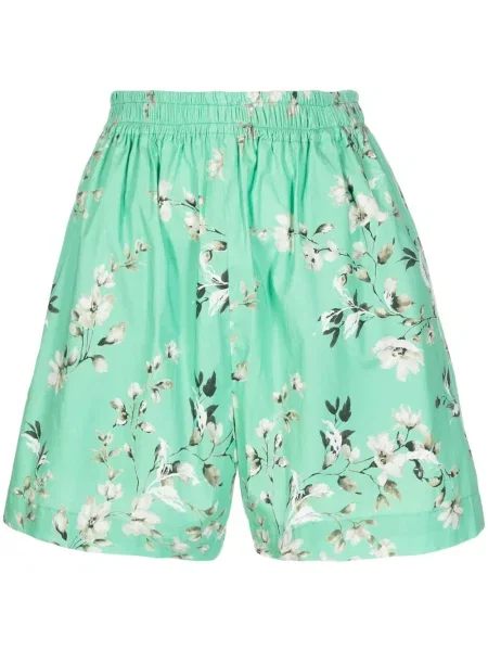 Pantaloni scurți Bambah cu model floral verde