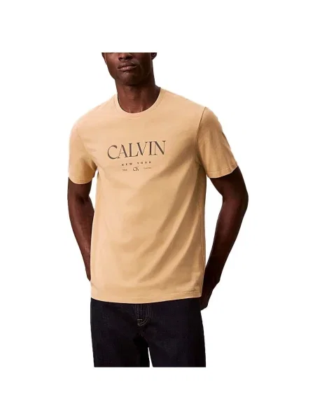 Tricou Calvin Klein Jeans bej