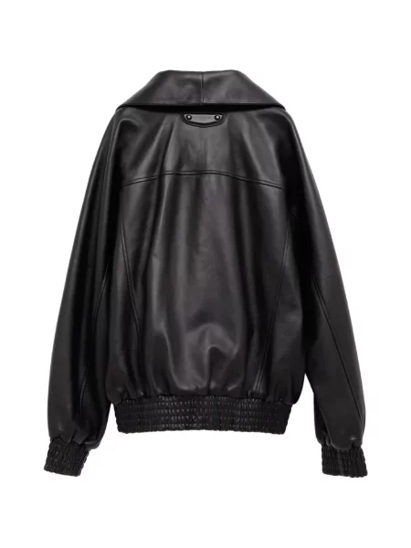Geanta de piele Balenciaga cu autograf negru
