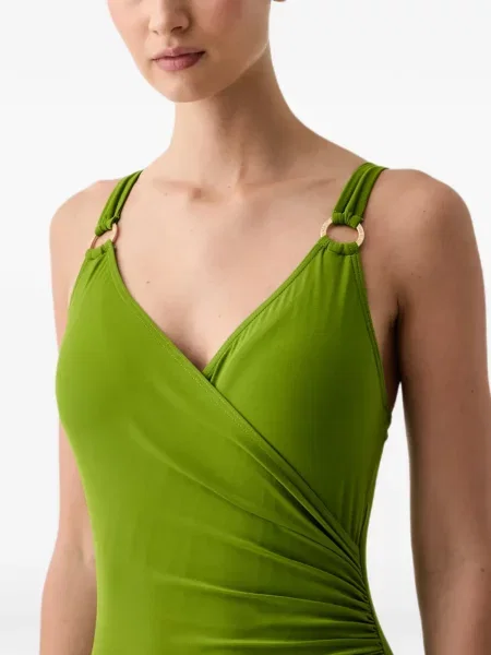 Pandantiv Michael Michael Kors din piele cu autograf plic verde
