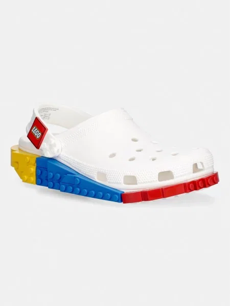 Crocs klapki Lego białe