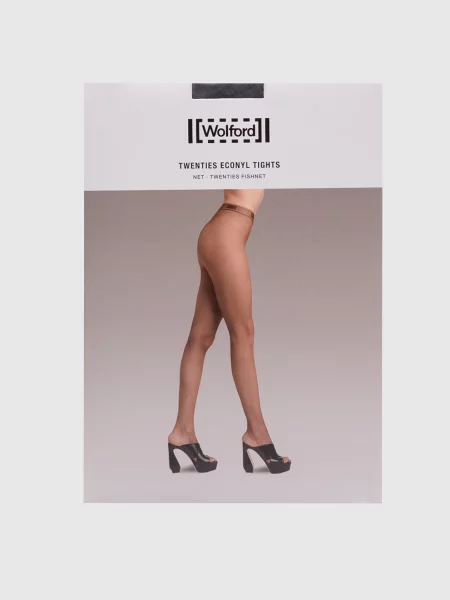 Колготы Wolford с сеткой в сеточку черные