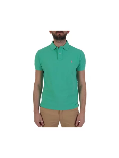 Koszulka polo Polo Ralph Lauren z siateczką zielona