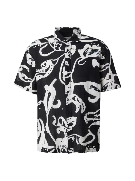 JACK & JONES Košeľa JORMONTAUK / biela čierna
