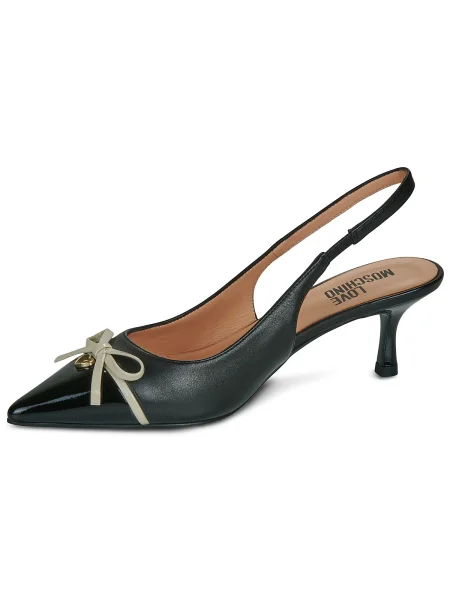 Pantofi Love Moschino cu funde negru