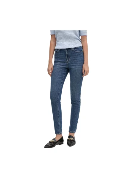 Skinny jeansy skinny Dkny niebieskie