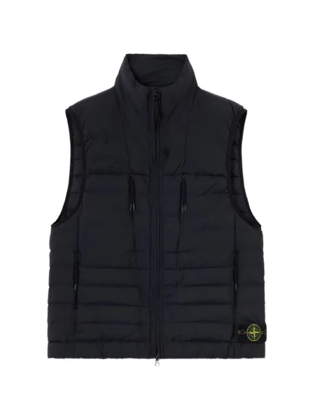 Matlasat vestă Stone Island cu strasuri negru